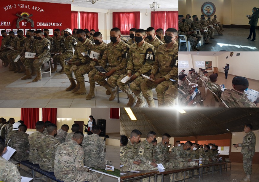 El Tecnológico EMI Cochabamba informa sobre las Carreras Técnicas y sus ventajas a los soldados.